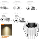 Indoor New Double Anti Glare LED COB Downlight Embedded Ceiling 20w 30w Home Kitchen Drawing Room Lighting Dimmable Office Lamp