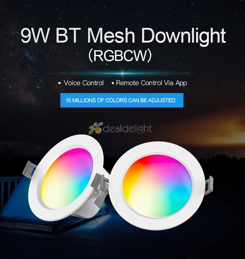 Magic Home 5W 9W 15W RGBCCT Bluetooth LED Downlight Recessed Dimmable AC110V 220V Smart Mesh led Ceiling Light