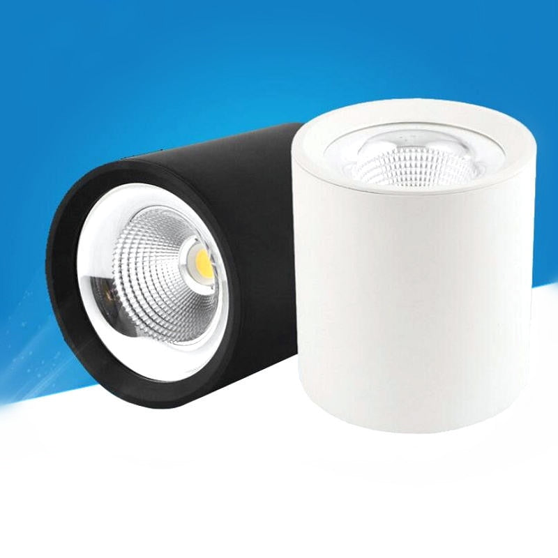 square or round AC110V AC220V AC240V Cold white/Warm white Aluminum 10W 12W 15W LED COB ceiling lamps downlight