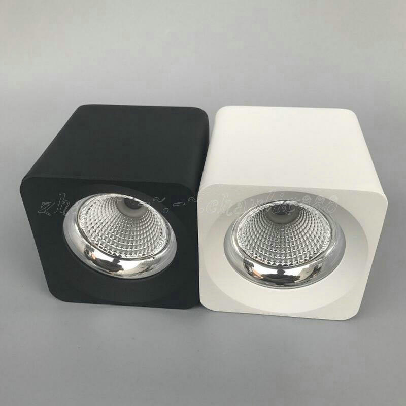 square or round AC110V AC220V AC240V Cold white/Warm white Aluminum 10W 12W 15W LED COB ceiling lamps downlight