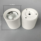 square or round AC110V AC220V AC240V Cold white/Warm white Aluminum 10W 12W 15W LED COB ceiling lamps downlight