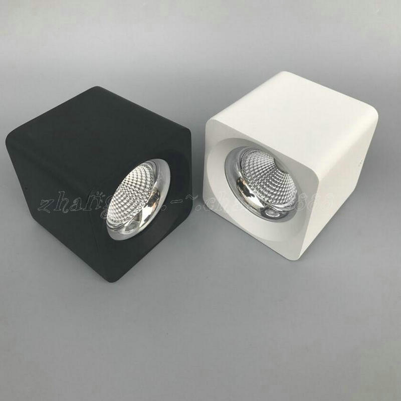 square or round AC110V AC220V AC240V Cold white/Warm white Aluminum 10W 12W 15W LED COB ceiling lamps downlight