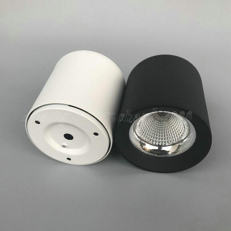 square or round AC110V AC220V AC240V Cold white/Warm white Aluminum 10W 12W 15W LED COB ceiling lamps downlight