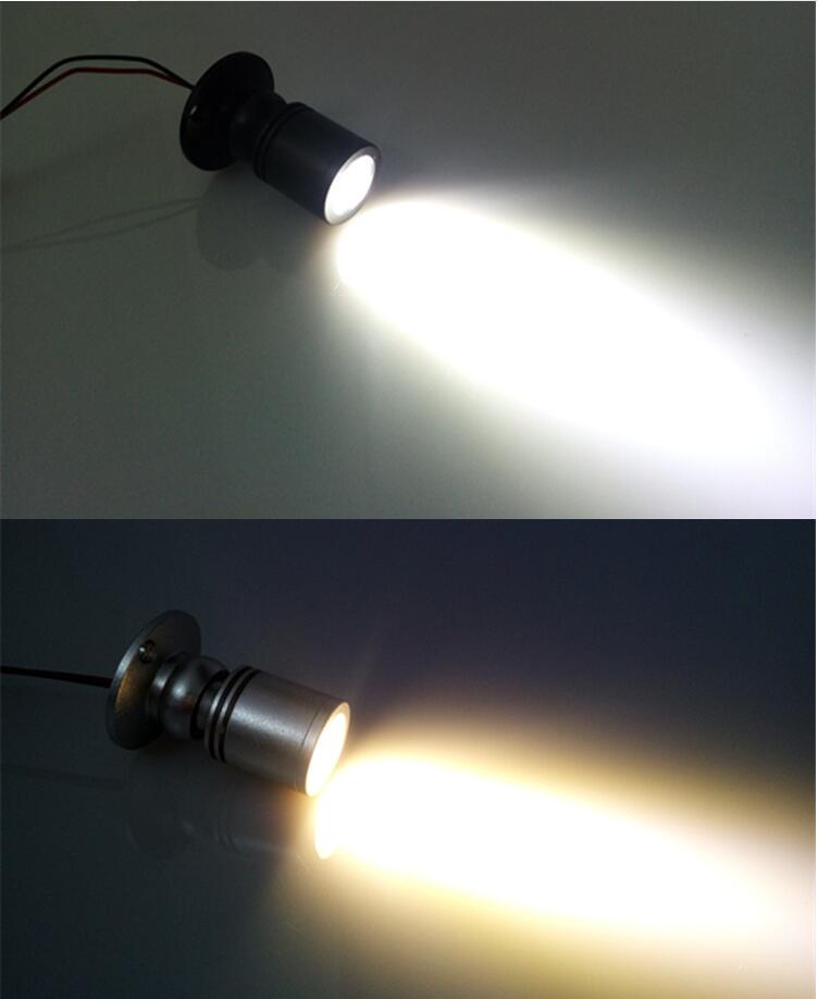 led spot light mini led downlight 10pcs/lot AC85-265V white or warm white cabinet led light RoHS CE 1W