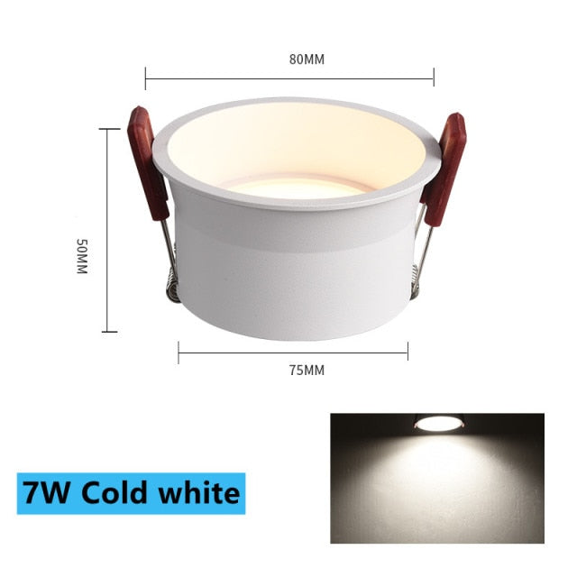 LED Ceiling Lamp 110V 220V 12W 20W COB Downlight Dimmable Spotlight 5W 7W 3000K 4000K 6000K For Home Background Wall Lighting