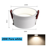 LED Ceiling Lamp 110V 220V 12W 20W COB Downlight Dimmable Spotlight 5W 7W 3000K 4000K 6000K For Home Background Wall Lighting