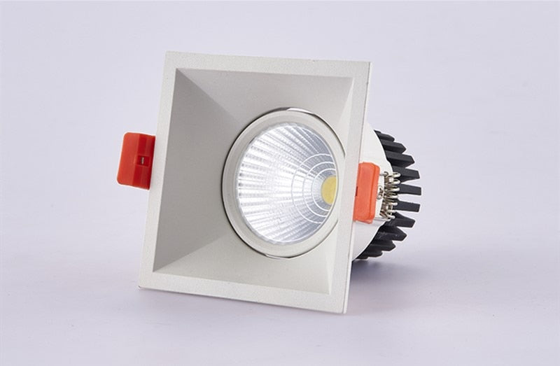 Super Bright Recessed square LED Dimmable Downlight COB 7W 10W 15W 18W LED Spot light LED decoration Ceiling Lamp AC85-265V