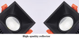 Super Bright Recessed square LED Dimmable Downlight COB 7W 10W 15W 18W LED Spot light LED decoration Ceiling Lamp AC85-265V