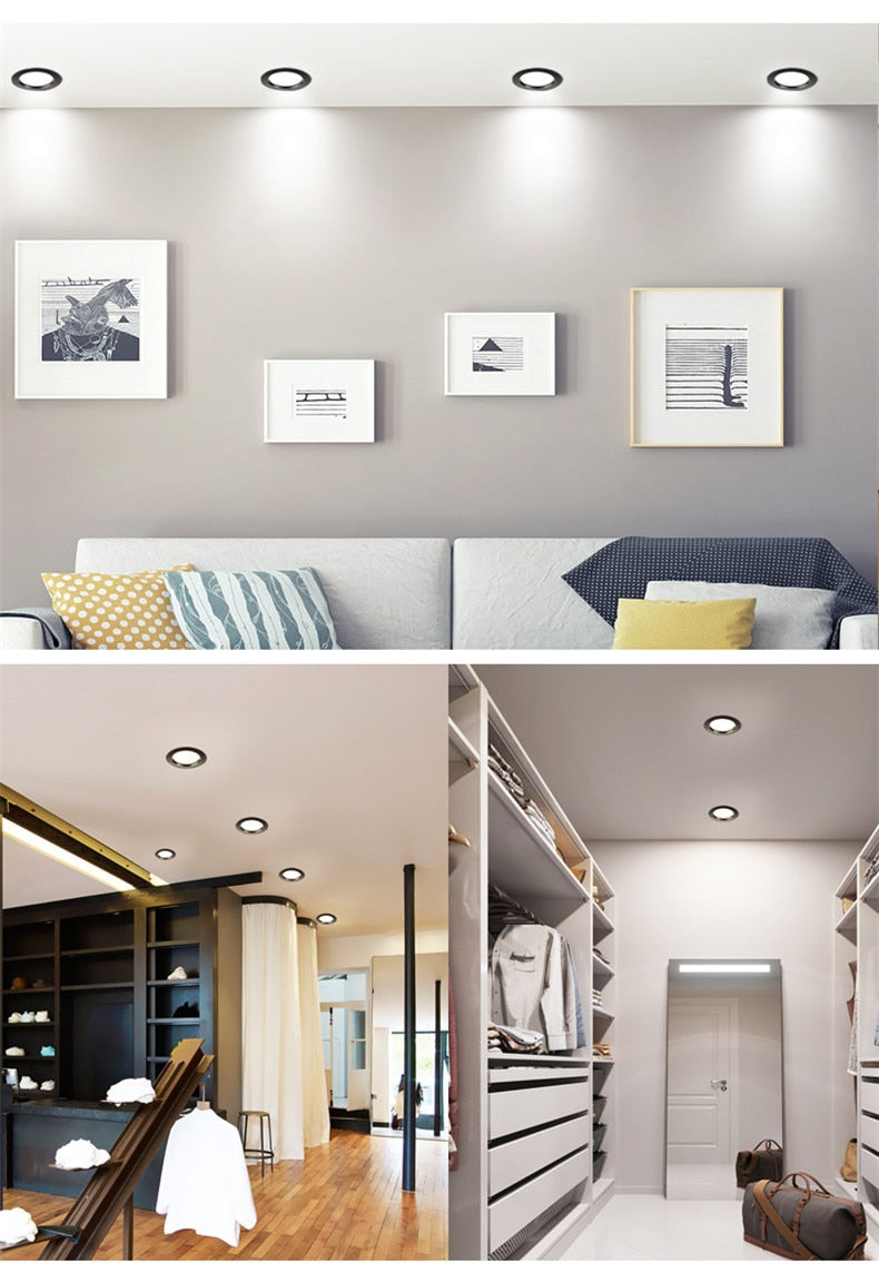 RGB waterproof led downlight lamp 5w 7W 9W 12W 220V led spot ceiling recessed downlights with remote control KTV indoor lights