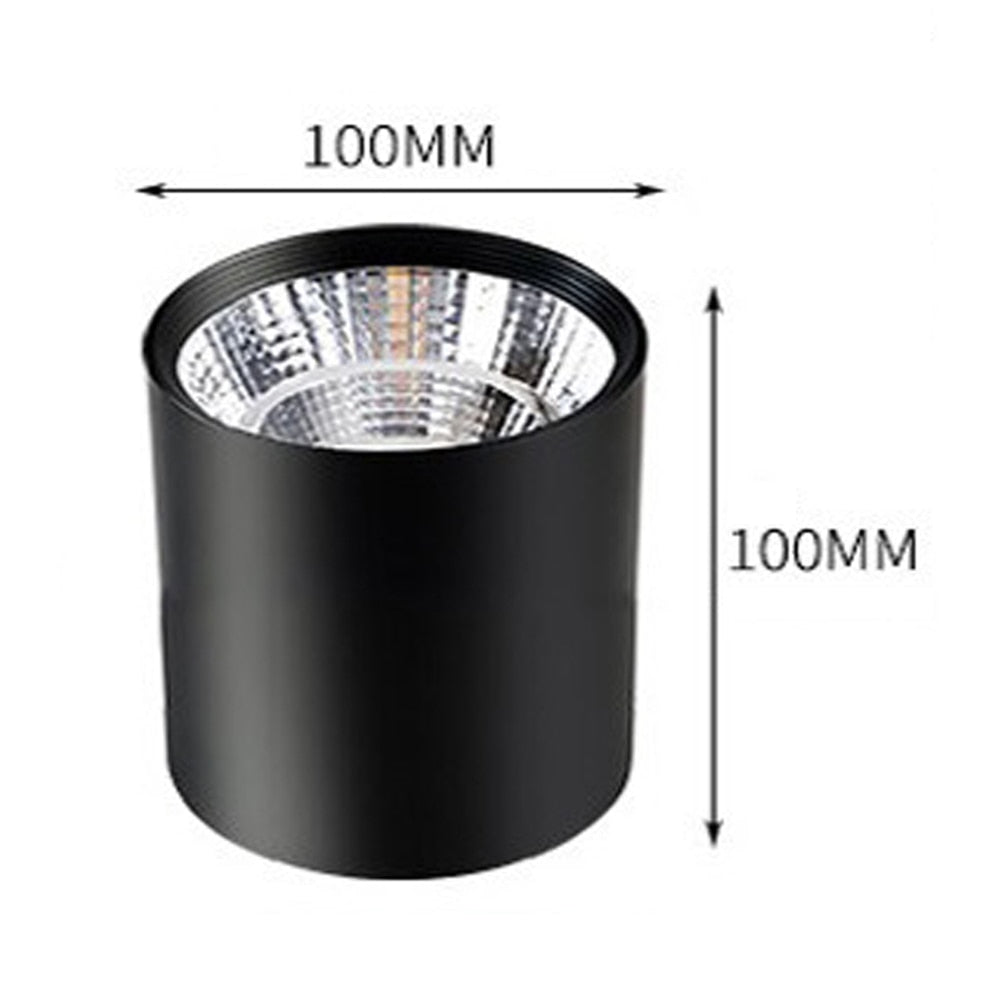 LED Black Surface Mounted Downlight COB Ceiling Spot Light for Hotel Villa Home Lighting
