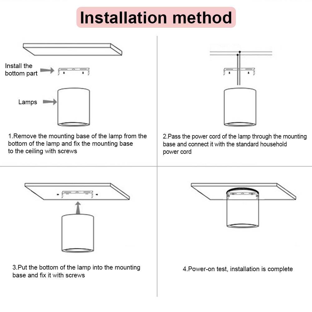LED Black Surface Mounted Downlight COB Ceiling Spot Light for Hotel Villa Home Lighting