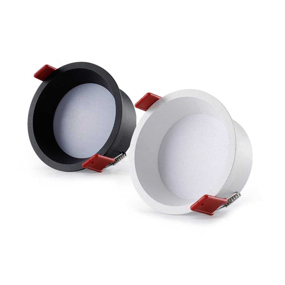 Dimmable Anti-Glare Recessed Downlight 3W 5W 7W 9W 12W 15W 18W Round AC220V Indoor Background LED Ceiling Spot Light