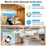 Zigbee Smart Home App Control Warm White Cold White Light 9W RGBCCT LED Downlight for Bedroom Corridor Kitchen Toilet