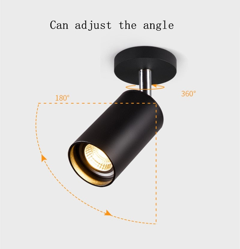 Surface Mounted 360° Rotatable LED Ceiling Downlight 7W 12W GU10 Bulb Replaceable Spot Light