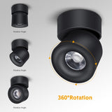 Led Surface Mounted Ceiling Downlight Round Curve Adjustable 90 degrees Nordic Spot light For Living Room Foyer Store AC90-265V