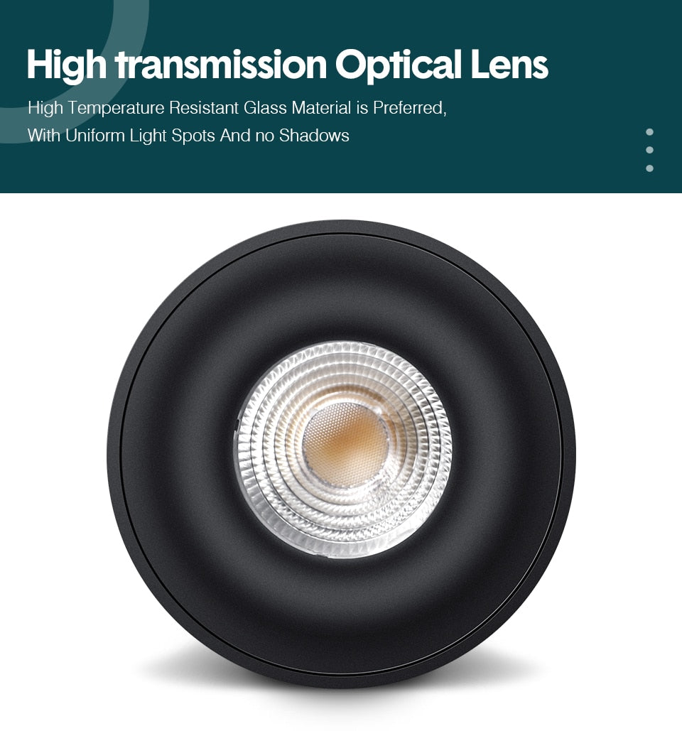 Led Surface Mounted Ceiling Downlight Round Curve Adjustable 90 degrees Nordic Spot light For Living Room Foyer Store AC90-265V