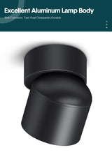 Led Surface Mounted Ceiling Downlight Round Curve Adjustable 90 degrees Nordic Spot light For Living Room Foyer Store AC90-265V