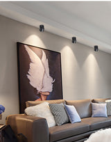 Led Surface Mounted Ceiling Downlight Round Curve Adjustable 90 degrees Nordic Spot light For Living Room Foyer Store AC90-265V