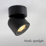 Led Surface Mounted Ceiling Downlight Round Curve Adjustable 90 degrees Nordic Spot light For Living Room Foyer Store AC90-265V