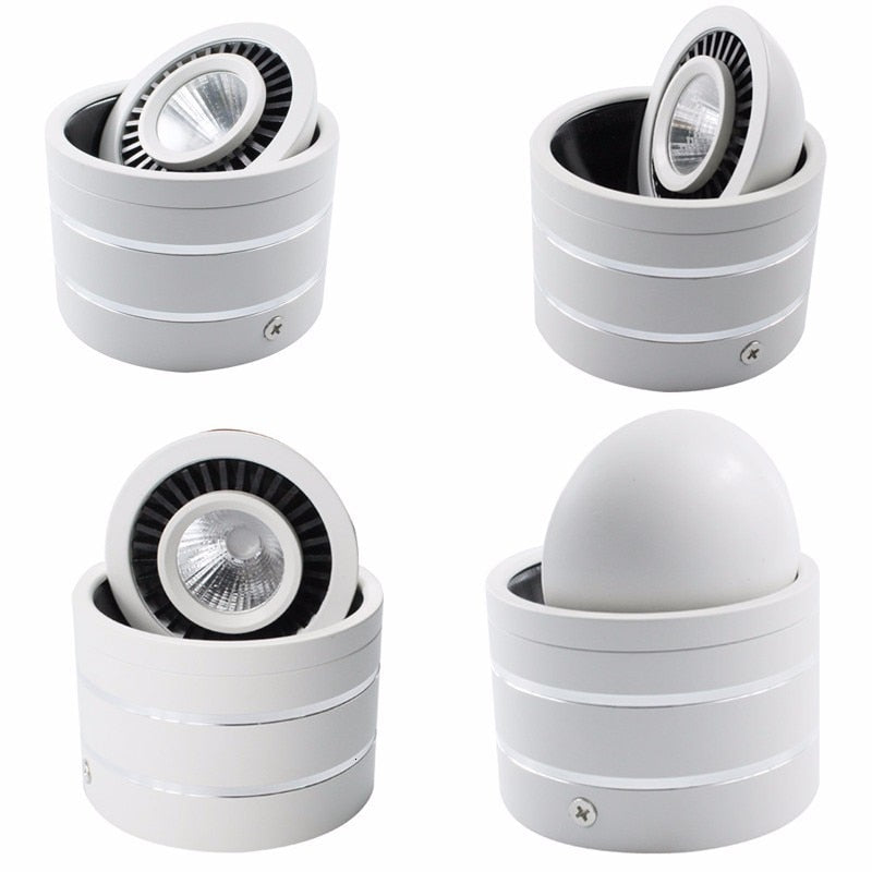 Dimmable COB Downlight 360 Degree Rotating 3W 5W 7W 10w 12w 15w COB Spot LED Light Surface Mounted Downlights LED Lights