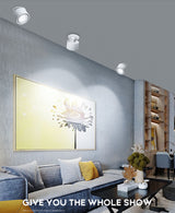 Foldable Recessed Dimmable COB LED Downlights 7W 10W 12W 15W LED Ceiling Spot lights Warm/Cold White LED Lamps Indoor Lighting