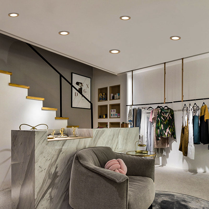 Round Dimmable Recessed LED Downlights 3W 5W 7W 9W 12W COB Ceiling Spot Lights AC85-265V Background Lamps Home illumination