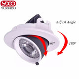 Dimmable LED Trunk Downlight COB Ceiling 10W 12W 15W 20W 30W Adjustable recessed Super Bright Indoor Light cob led downlight