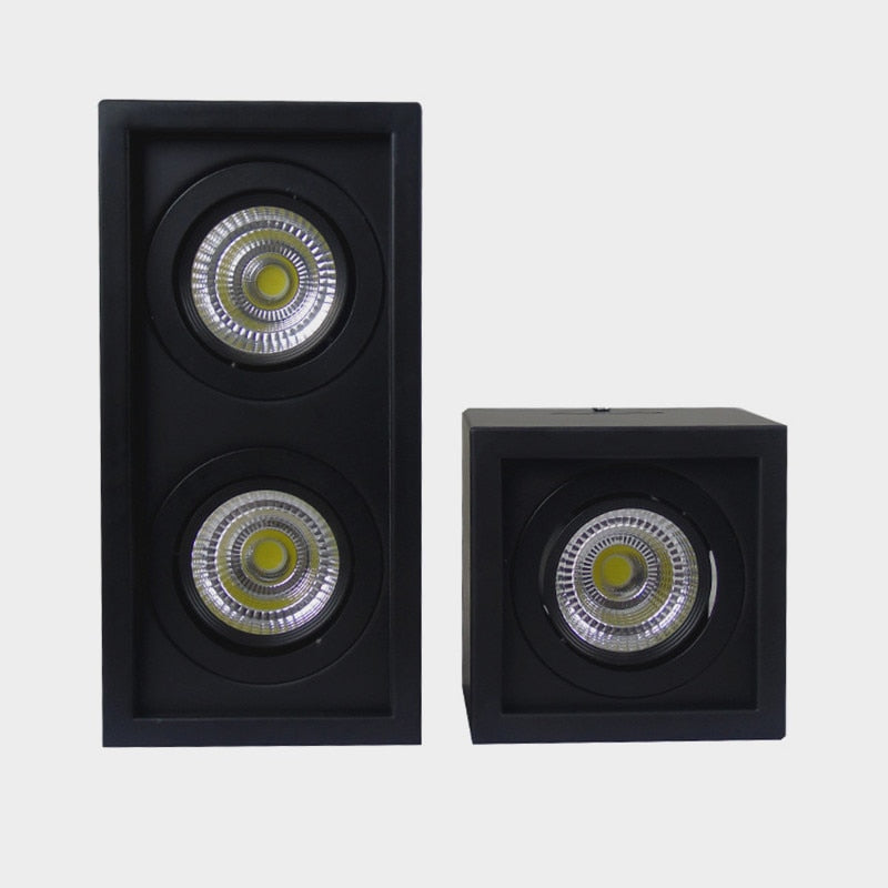 Square Dimmable COB LED Downlights 10W 20W LED Ceiling Lamps AC85~265V LED Ceiling Spot lights Surface Mounted Indoor Lighting