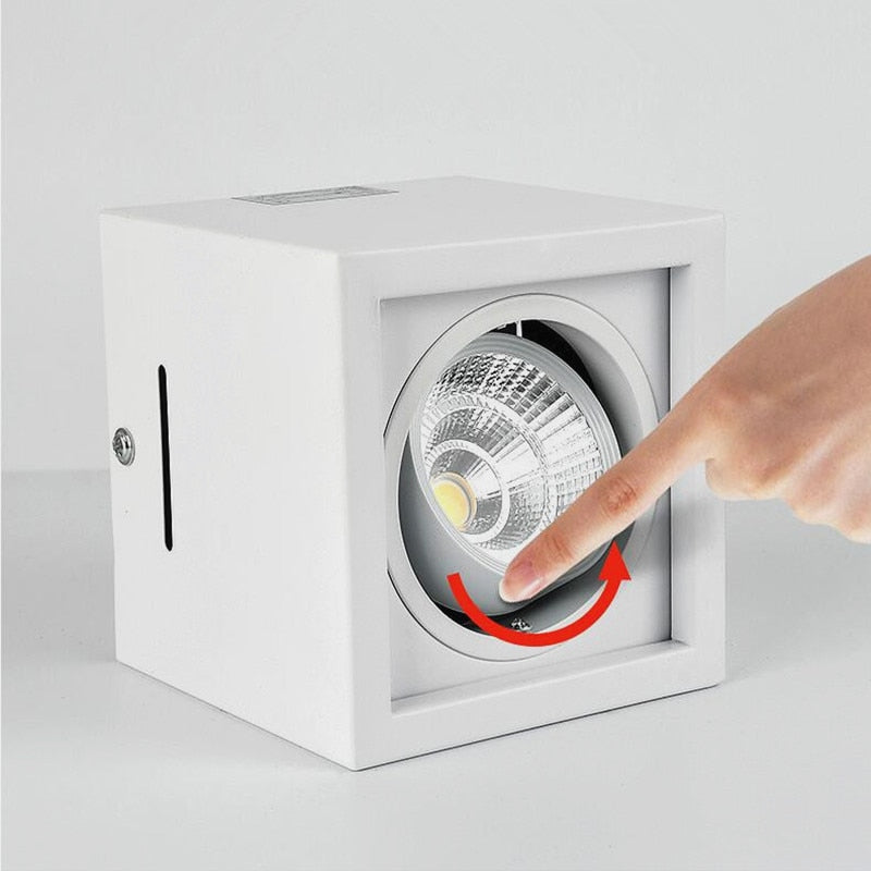 Square Dimmable COB LED Downlights 10W 20W LED Ceiling Lamps AC85~265V LED Ceiling Spot lights Surface Mounted Indoor Lighting