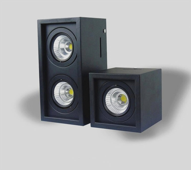 Square Dimmable COB LED Downlights 10W 20W LED Ceiling Lamps AC85~265V LED Ceiling Spot lights Surface Mounted Indoor Lighting