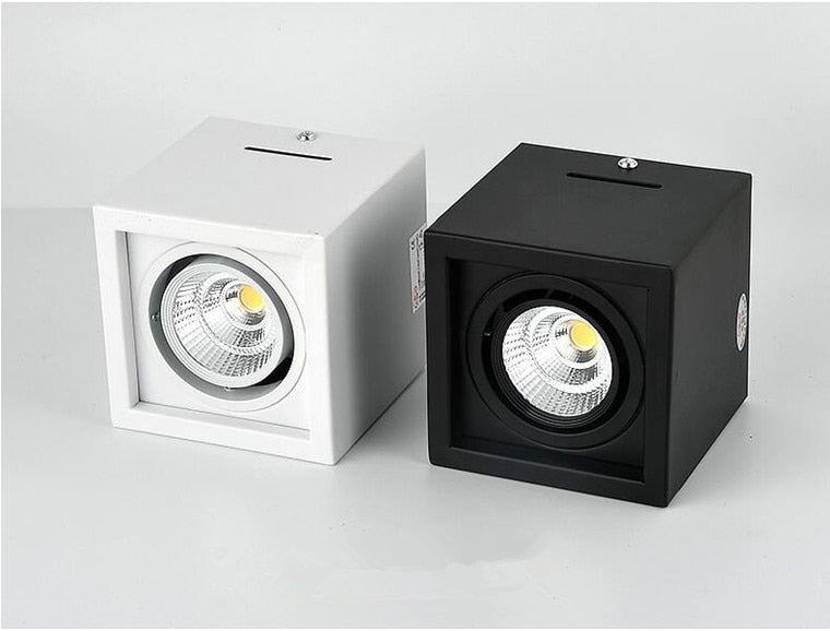 Square Dimmable COB LED Downlights 10W 20W LED Ceiling Lamps AC85~265V LED Ceiling Spot lights Surface Mounted Indoor Lighting