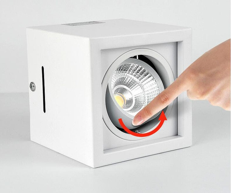 Square Dimmable COB LED Downlights 10W 20W LED Ceiling Lamps AC85~265V LED Ceiling Spot lights Surface Mounted Indoor Lighting