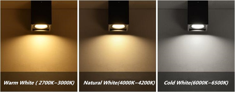 Square Dimmable COB LED Downlights 10W 20W LED Ceiling Lamps AC85~265V LED Ceiling Spot lights Surface Mounted Indoor Lighting