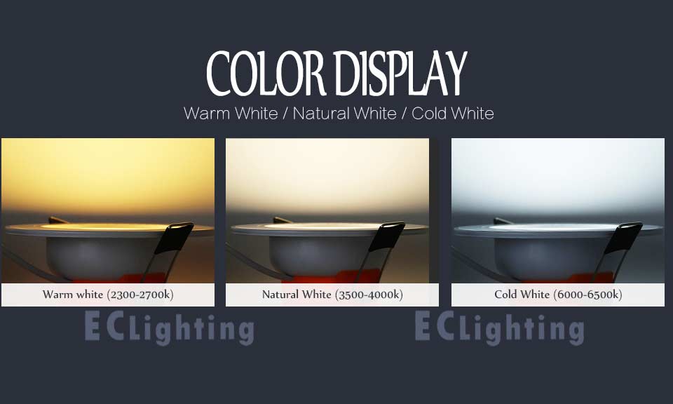 LED Down light Changeable 3W 4pcs Ceiling Recessed Light With Driver 3 Color Change Warm White Nature White Cool White