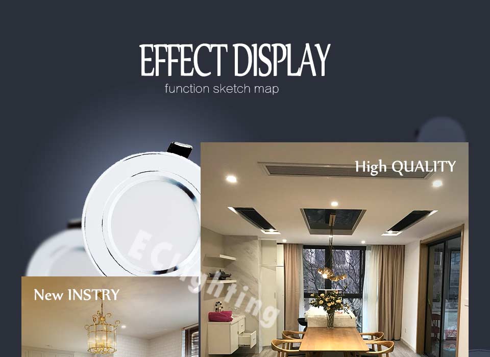 LED Down light Changeable 3W 4pcs Ceiling Recessed Light With Driver 3 Color Change Warm White Nature White Cool White