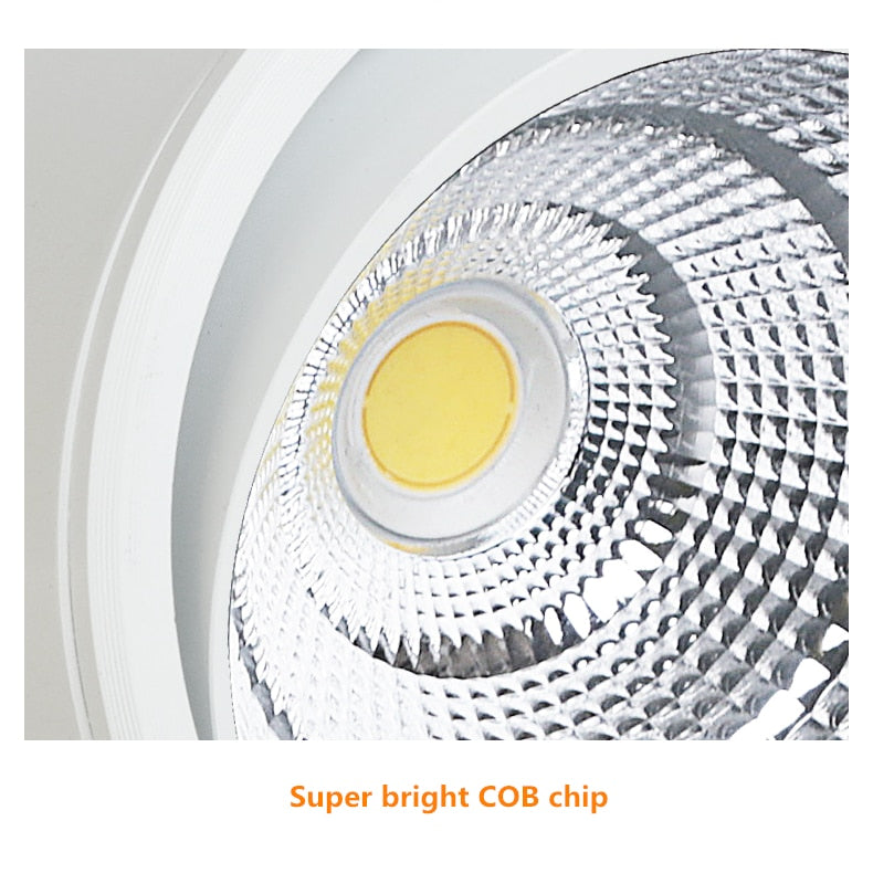 Dimmable LED downlight COB spotlight AC85-265V 5W 7W 12W 20W 25W adjustable angle aluminum surface mounted light indoor lighting
