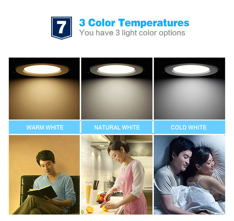 Led Downlight 5W 7W 9W 12W AC/DC 12V Ceiling lamp Recessed Cold  Natural Warm white Indoor Lighting