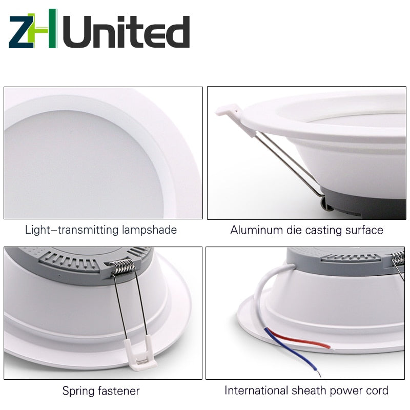 6pcs/12pcs LED downlight ceiling light AC 220V 5W 7W 12W 18W Lamp Recessed warm white / cool white Bulb Bedroom Kitchen indoor