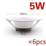 6pcs/12pcs LED downlight ceiling light AC 220V 5W 7W 12W 18W Lamp Recessed warm white / cool white Bulb Bedroom Kitchen indoor