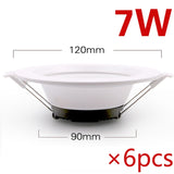 6pcs/12pcs LED downlight ceiling light AC 220V 5W 7W 12W 18W Lamp Recessed warm white / cool white Bulb Bedroom Kitchen indoor