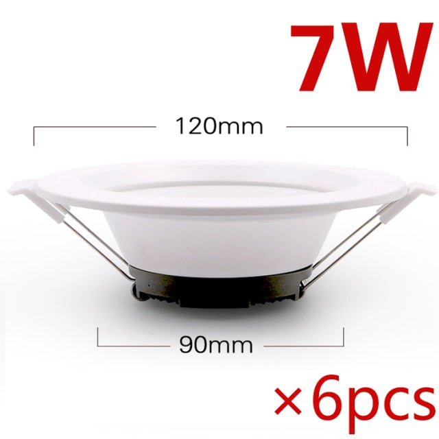6pcs/12pcs LED downlight ceiling light AC 220V 5W 7W 12W 18W Lamp Recessed warm white / cool white Bulb Bedroom Kitchen indoor