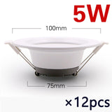 6pcs/12pcs LED downlight ceiling light AC 220V 5W 7W 12W 18W Lamp Recessed warm white / cool white Bulb Bedroom Kitchen indoor