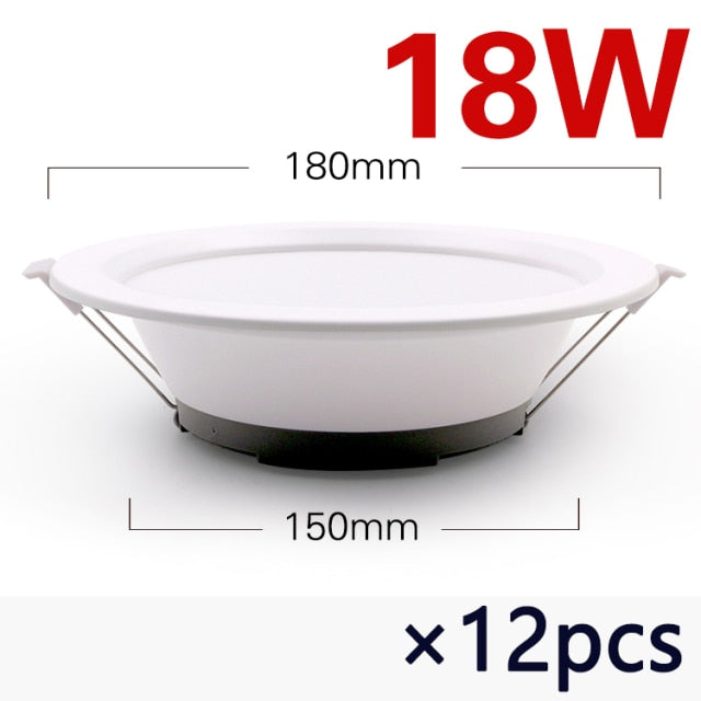 6pcs/12pcs LED downlight ceiling light AC 220V 5W 7W 12W 18W Lamp Recessed warm white / cool white Bulb Bedroom Kitchen indoor