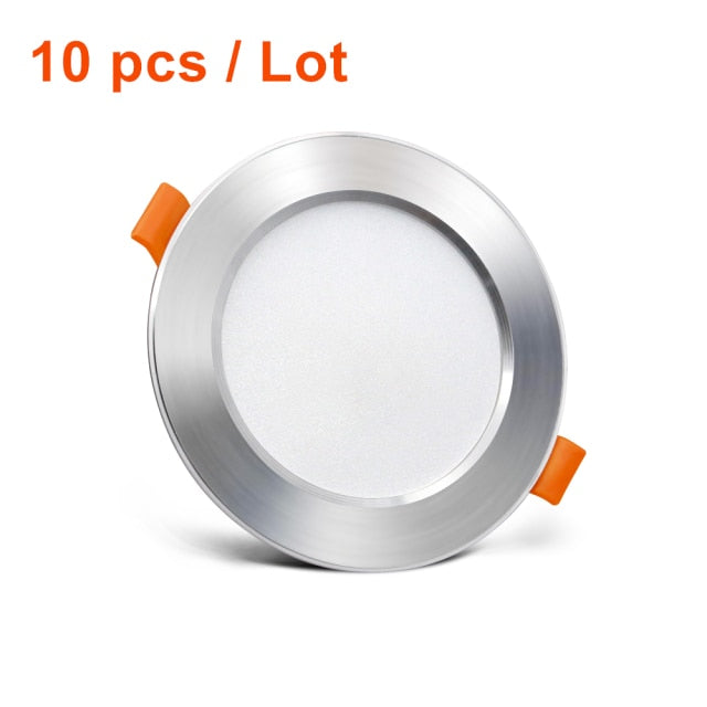  10pcs/Lot Round White SMD 2835 LED Recessed Downlight 3W 5W 7W 9W 12W Driverless AC220V Ceiling Spot Light Indoor Lighting