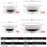 LED Downlight Ceiling Light Indoor Light Ultra-bright Round 12 PCS White 5W 7W 12W 18W AC220V-240V Cold White Warm White