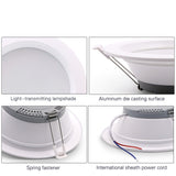 LED Downlight Ceiling Light Indoor Light Ultra-bright Round 12 PCS White 5W 7W 12W 18W AC220V-240V Cold White Warm White