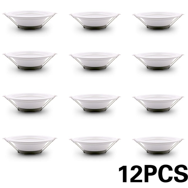 LED Downlight Ceiling Light Indoor Light Ultra-bright Round 12 PCS White 5W 7W 12W 18W AC220V-240V Cold White Warm White