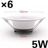 LED downlight ceiling light 6PCS 5W 7W 12W 18W warm white/cool white indoor led downlight ceiling lamp AC 220V 230V 240V