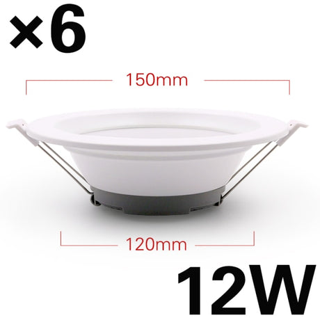 LED downlight ceiling light 6PCS 5W 7W 12W 18W warm white/cool white indoor led downlight ceiling lamp AC 220V 230V 240V