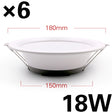 LED downlight ceiling light 6PCS 5W 7W 12W 18W warm white/cool white indoor led downlight ceiling lamp AC 220V 230V 240V